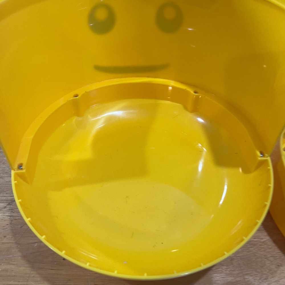 LEGO Minifigure Head Sort and Store Yellow Storage Bucket Sorter Case Vtg Style - Picture 7 of 7